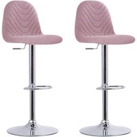 Barhocker CASINO 2er-Set rosa gesteppt Chrom verchromt Webstoff B/H/T: ca. 41x88x52,5 cm Barhocker CASINO 2er-Set rosa gesteppt Chrom verchromt Webstoff B/H/T: ca. 41x88x52,5 cm von byLIVING