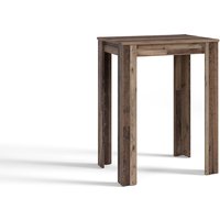 Bartisch Nele / Industrial-Look Küchentisch in Old Wood-Optik / Hoher Esstisch / 80 x 60, h 104 cm - Byliving von byLIVING