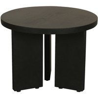 Beistelltisch ROUND schwarz lackiert Akazie H/D: ca. 30x40 cm von byLIVING