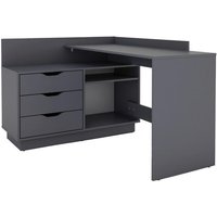 Eckschreibtisch BELFAST anthrazit B/H/T: ca. 129x83,5x105 cm von byLIVING