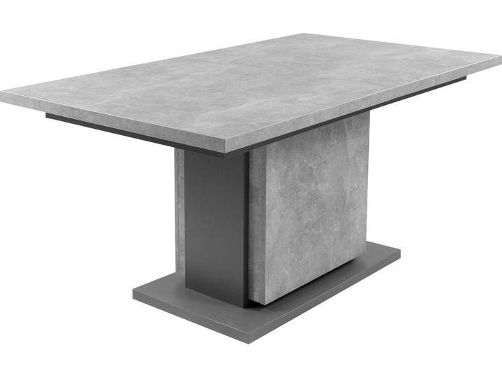 Esstisch BYLIVING, grau (beton, optik), H:75cm T:90cm, Tische, mit Auszugsfunktion, in 2 Breiten 140-190 cm oder 160-215 cm von byLIVING