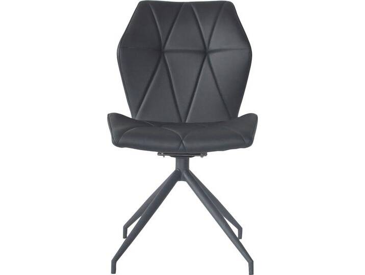 Esszimmerstuhl BYLIVING Imke , schwarz (schwarz, schwarz), B:62cm H:90,5cm T:62cm, Stühle, 2er-Set, gemütlicher Esszimmerstuhl mit Steppung, 360 Grad drehbar von byLIVING