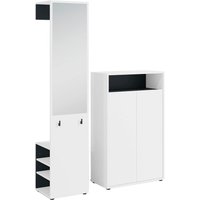Garderobe Lyon weiß schwarz B/H/T: ca. 70x115x33,5 cm Garderobe Lyon weiß schwarz B/H/T: ca. 70x115x33,5 cm von byLIVING