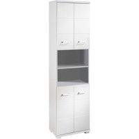 Hochschrank NEBRASKA weiß weiß Hochglanz B/H/T: ca. 50x192x31,5 cm von byLIVING