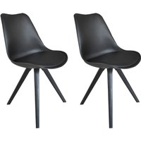 KIRA Stuhl, 2er Set, Metallgestell von byLIVING