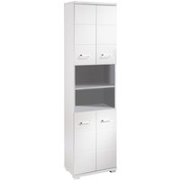 NEBRASKA Doppelhochschrank, Breite 50 cm, Hochglanz weiß von byLIVING
