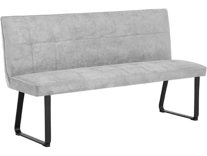 Polsterbank BYLIVING Talea , grau (hellgrau, schwarz), B:160cm H:92cm T:58cm, 100% Polyester, Sitzbänke, Breite 140 oder 160 cm, in verschiedenen Farben erhältlich von byLIVING