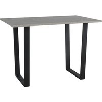 SHINE Tisch, Breite 110 cm, Metall schwarz pulverbeschichtet, Beton-Optik von byLIVING