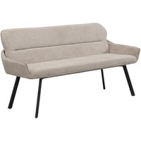 Sitzbank RICO schwarz taupe Metall Stoff B/H/T: ca. 160x90x62 cm von byLIVING