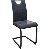 Stuhl BANFF 2er-Set. anthrazit Microfaser B/H/T: ca. 42x97x58 cm von byLIVING