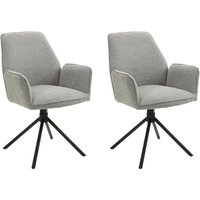 Stuhl BLAIR 2er-Set hellgrau schwarz B/H/T: ca. 57x89x61 cm Stuhl BLAIR 2er-Set hellgrau schwarz B/H/T: ca. 57x89x61 cm von byLIVING