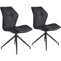 Stuhl IMKE 2er-Set schwarz schwarz Kunstleder Metall B/H/T: ca. 52x90,5x62 cm Stuhl IMKE 2er-Set schwarz schwarz Kunstleder Metall B/H/T: ca. 52x90,5x62 cm von byLIVING