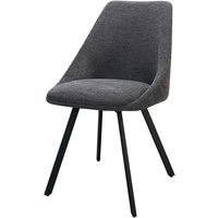 Stuhl JASPER 2er-Set. anthrazit Webstoff B/H/T: ca. 55x83x59 cm Stuhl JASPER 2er-Set. anthrazit Webstoff B/H/T: ca. 55x83x59 cm von byLIVING
