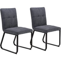 Stuhl TALEA 2er-Set dunkelgrau schwarz Webstoff Metall B/H/T: ca. 46x86x55 cm Stuhl TALEA 2er-Set dunkelgrau schwarz Webstoff Metall B/H/T: ca. 46x86x55 cm von byLIVING