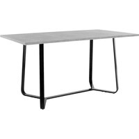 Tisch TALEA Beton Optik schwarz pulverbeschichtet B/H/T: ca. 140x76x90 cm von byLIVING