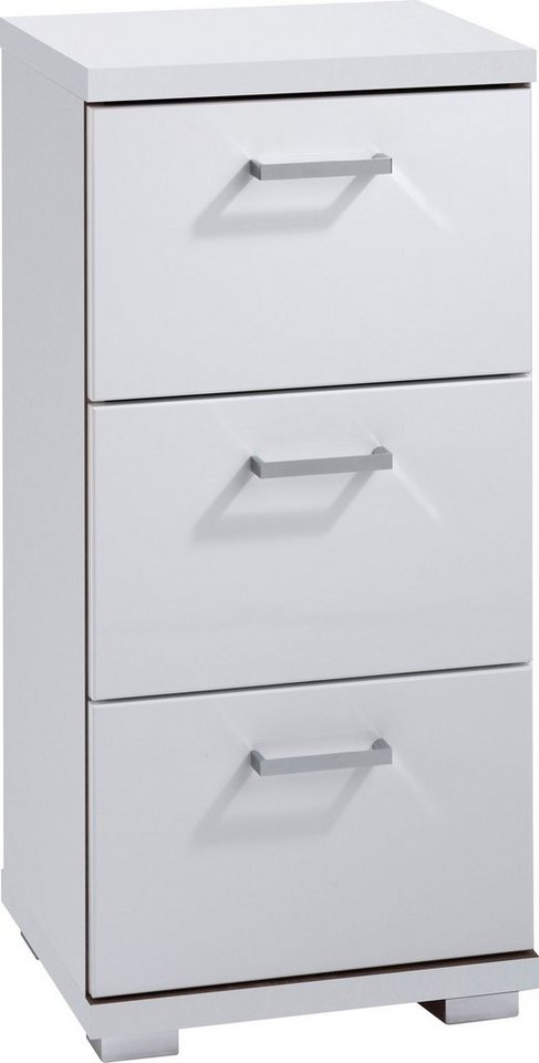 byLIVING Badkommode Nebraska, Breite 35 cm, Badezimmerschrank mit Metallgriffen, 3 Schubladen von byLIVING