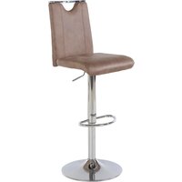 byLIVING Barhocker, (Set, 2er), (2 Stück), Bezug in Microfaser, Gestell stufenlos höhenverstellbar von byLIVING