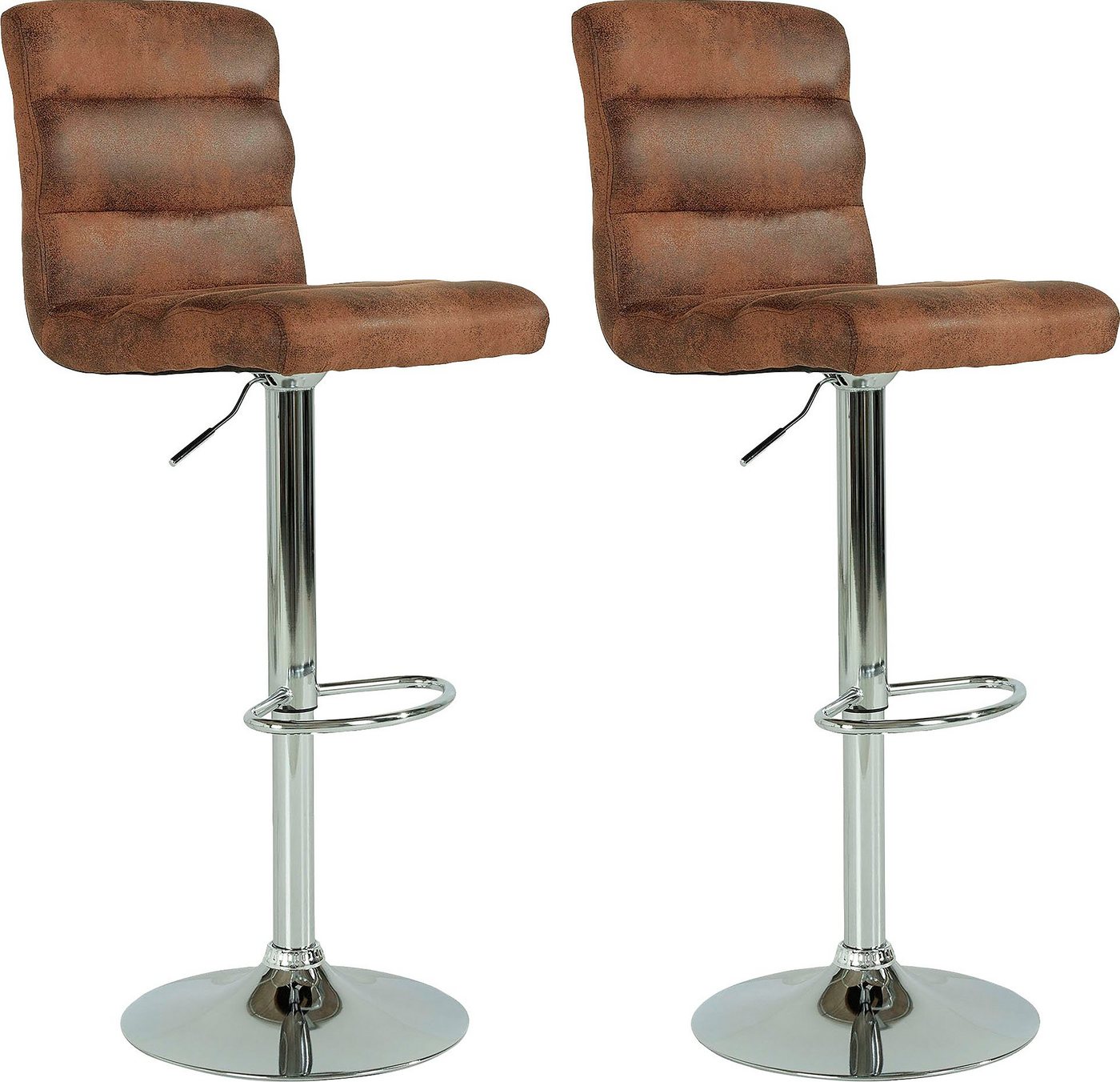 byLIVING Barhocker (Set, 2 St., 2er), er Set, Bezug in Microfaser-Vintage, drehbar mit Höhenverstellung von byLIVING