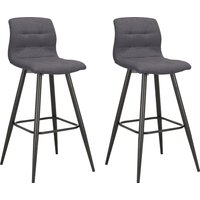 byLIVING Barhocker "Simone", (Set, 2 St., 2er), 2er Set, Vintage braun oder Webstoff anthrazit von byLIVING