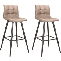 byLIVING Barhocker "Simone", (Set, 2 St., 2er), 2er Set, Vintage braun oder Webstoff anthrazit von byLIVING