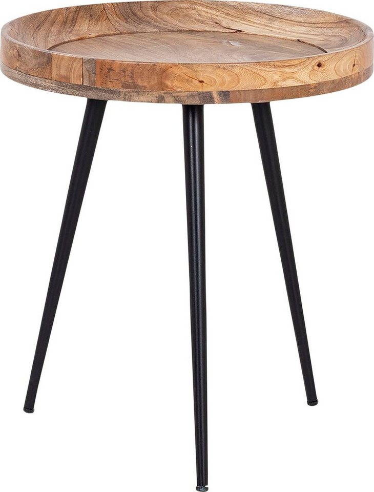 byLIVING Beistelltisch Ava, Massive runde Tischplatte, Durchmesser 38 oder 45 cm von byLIVING