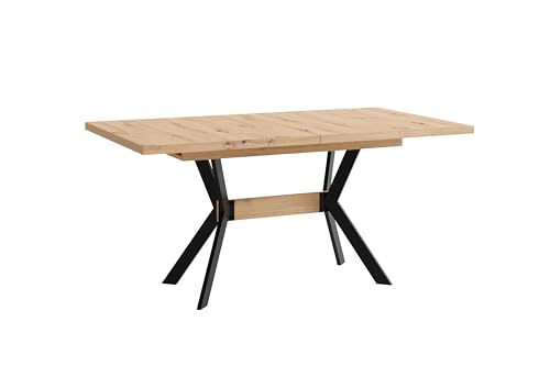 byLIVING Bremen Esstisch, Holzwerkstoff, braun, 160/200 x 90, H 75 cm von byLIVING