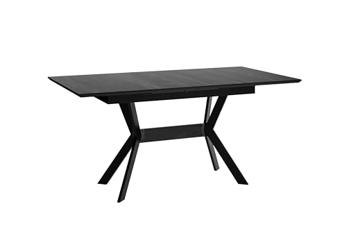 byLIVING Esszimmertisch Bremen/Tischplatte Eiche schwarz/Gestell Metall schwarz/Esstisch mit Auszug/B 160-200, H 75, T 90 cm byLIVING Esszimmertisch Bremen/Tischplatte Eiche schwarz/Gestell Metall schwarz/Esstisch mit Auszug/B 160-200, H 75, T 90 cm von byLIVING