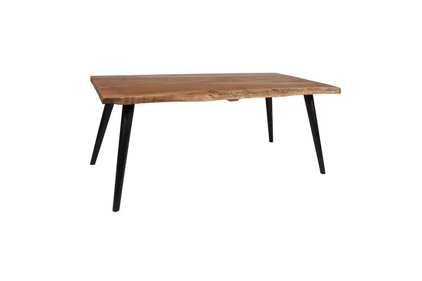 byLIVING Couchtisch CADDY (Tischplatte Akazie natur mit Baumkante, Gestell Metall schwarz), Breite 60 oder 110 cm von byLIVING