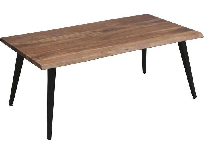 byLIVING Couchtisch Caddy, Tischplatte mit Baumkante, Breite 110 oder 60 cm, braun, Breite 110 cm von byLIVING