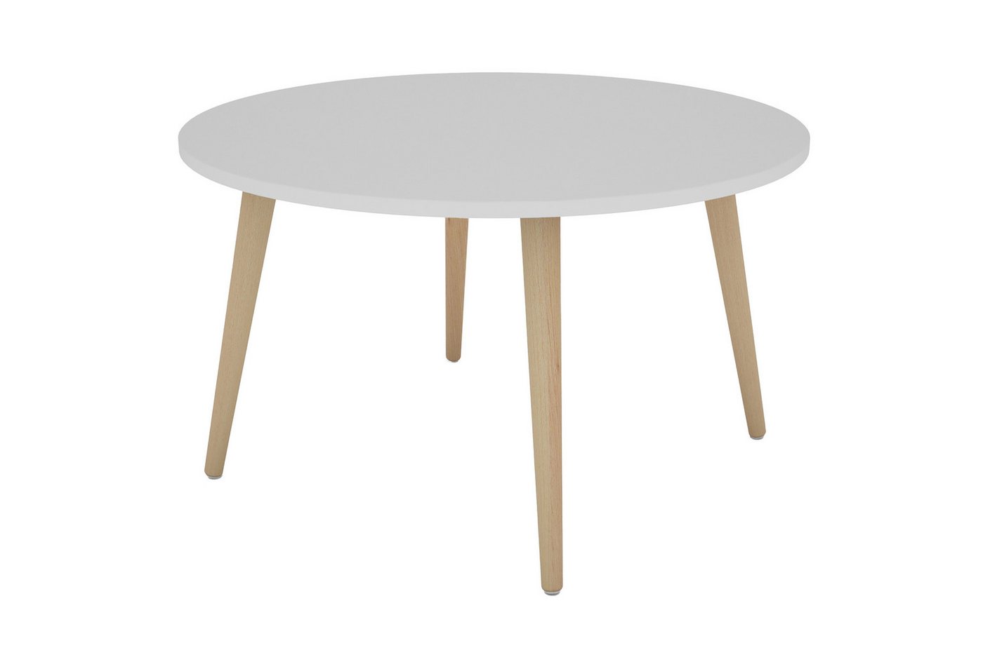 byLIVING Couchtisch Lasse, Massivholz-Beine, Durchmesser 80 cm, verschiedenen Farben von byLIVING