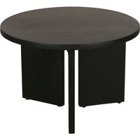 byLIVING Couchtisch "Round" 1 Stk. tlg. aus 2,5cm starkem Massivholz schwarz, einzeln oder im Set stellbar von byLIVING