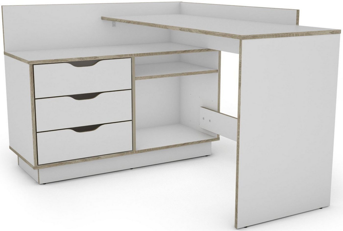 byLIVING Eckschreibtisch Bern, mit viel Stauraum, Breite 129 cm, rechts oder links montierbar byLIVING Eckschreibtisch Bern, mit viel Stauraum, Breite 129 cm, rechts oder links montierbar von byLIVING