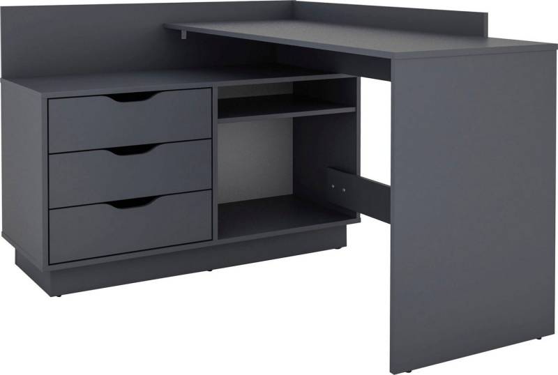 byLIVING Eckschreibtisch Bern, mit viel Stauraum, Breite 129 cm, rechts oder links montierbar von byLIVING