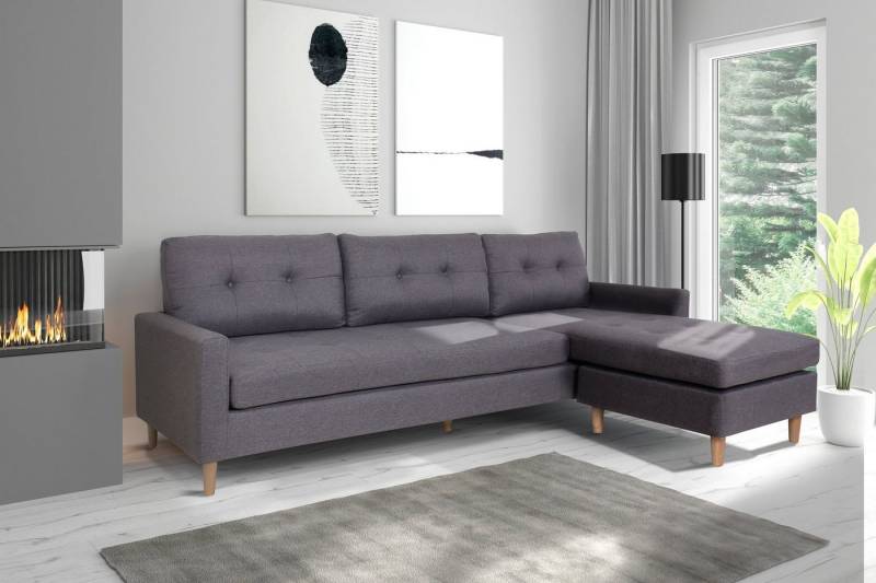 byLIVING Ecksofa ATLANTA, rechts und links montierbar, in verschiedenen Bezügen von byLIVING