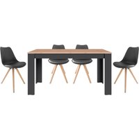 byLIVING Essgruppe "Kira" Set, 5 Stk. tlg. modernes Set mit 4 Stühlen in mehreren Farben und Größen erhältlich von byLIVING