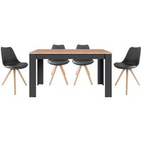 byLIVING Essgruppe "Kira" Set, 5 Stk. tlg. modernes Set mit 4 Stühlen in mehreren Farben und Größen erhältlich von byLIVING