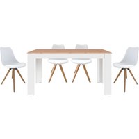 byLIVING Essgruppe "Kira" Set, 5 Stk. tlg. modernes Set mit 4 Stühlen in mehreren Farben und Größen erhältlich von byLIVING