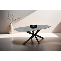 byLIVING Esstisch "Oval" in Bootsform, Tischplatte in Naturstein-Optik grau, Breite 200 cm byLIVING Esstisch "Oval" in Bootsform, Tischplatte in Naturstein-Optik grau, Breite 200 cm von byLIVING