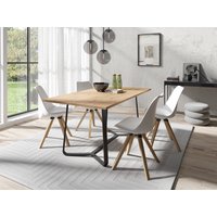 byLIVING Esstisch "Talea", (1 St.), modernes Design, 140cm und 160cm, Artisan Eiche, Old Style Wood, Beton von byLIVING