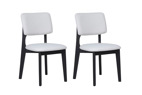 byLIVING Esszimmerstuhl 2er Set ELSA/Webstoff beige/Gestell Massivholz schwarz/B 48, H 87, T 54 cm von byLIVING