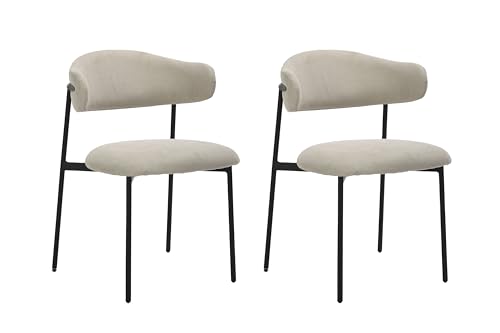 byLIVING Esszimmerstuhl 2er Set Jersey/Webstoff Taupe/Gestell Metall schwarz / 4-Fuß-Stuhl/Küchenstuhl 7 Polsterstuhl/B 58, H 78, T 54,5 cm byLIVING Esszimmerstuhl 2er Set Jersey/Webstoff Taupe/Gestell Metall schwarz / 4-Fuß-Stuhl/Küchenstuhl 7 Polsterstuhl/B 58, H 78, T 54,5 cm von byLIVING