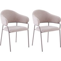 byLIVING Esszimmerstuhl "Curve" (Set) 2 Stk. Webstoff moderner Stoff Stuhl mit gemütlichem Sitzkomfort, verschiedene Farben. von byLIVING