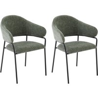 byLIVING Esszimmerstuhl "Curve" (Set) 2 Stk. Webstoff moderner Stoff Stuhl mit gemütlichem Sitzkomfort, verschiedene Farben. von byLIVING