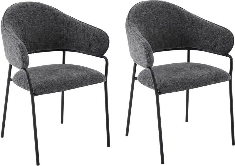 byLIVING Esszimmerstuhl Curve (Set, 2 St), moderner Stoff Stuhl mit gemütlichem Sitzkomfort, verschiedene Farben. von byLIVING