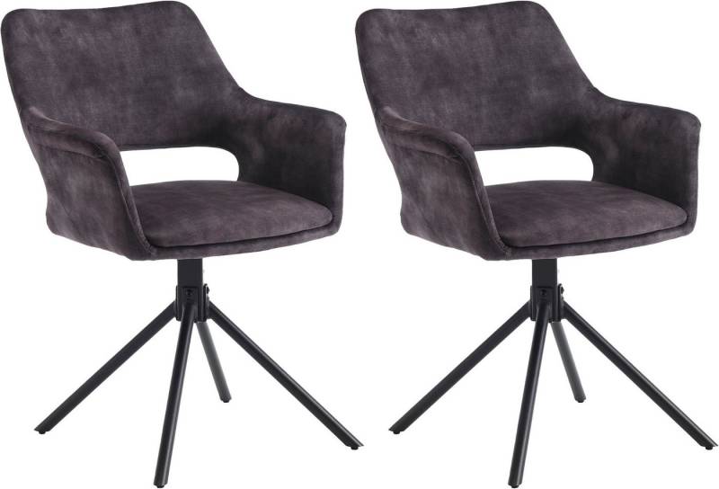 byLIVING Esszimmerstuhl Eleonore 2er-Set (Set, 2 St), drehbarer Stuhl mit gemütlicher Polsterung in verschiedenen Stoffen von byLIVING
