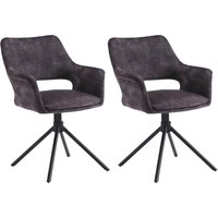 byLIVING Esszimmerstuhl "Eleonore 2er-Set", (Set), 2 St., Samtvelours-Vintage, drehbarer Stuhl mit gemütlicher Polsterung in verschiedenen Stoffen von byLIVING