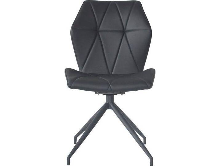 byLIVING Esszimmerstuhl Imke (Set, 2 St), 2er-Set, gemütlicher Esszimmerstuhl mit Steppung, 360 Grad drehbar, schwarz, Schwarz, Schwarz von byLIVING