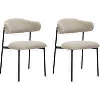 byLIVING Esszimmerstuhl "Jersey (2er-Set)" (Set) Gestell Metall schwarz, Küchenstuhl, Webstoffbezug, diverse Farben von byLIVING