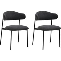 byLIVING Esszimmerstuhl "Jersey (2er-Set)" (Set) Gestell Metall schwarz, Küchenstuhl, Webstoffbezug, diverse Farben von byLIVING