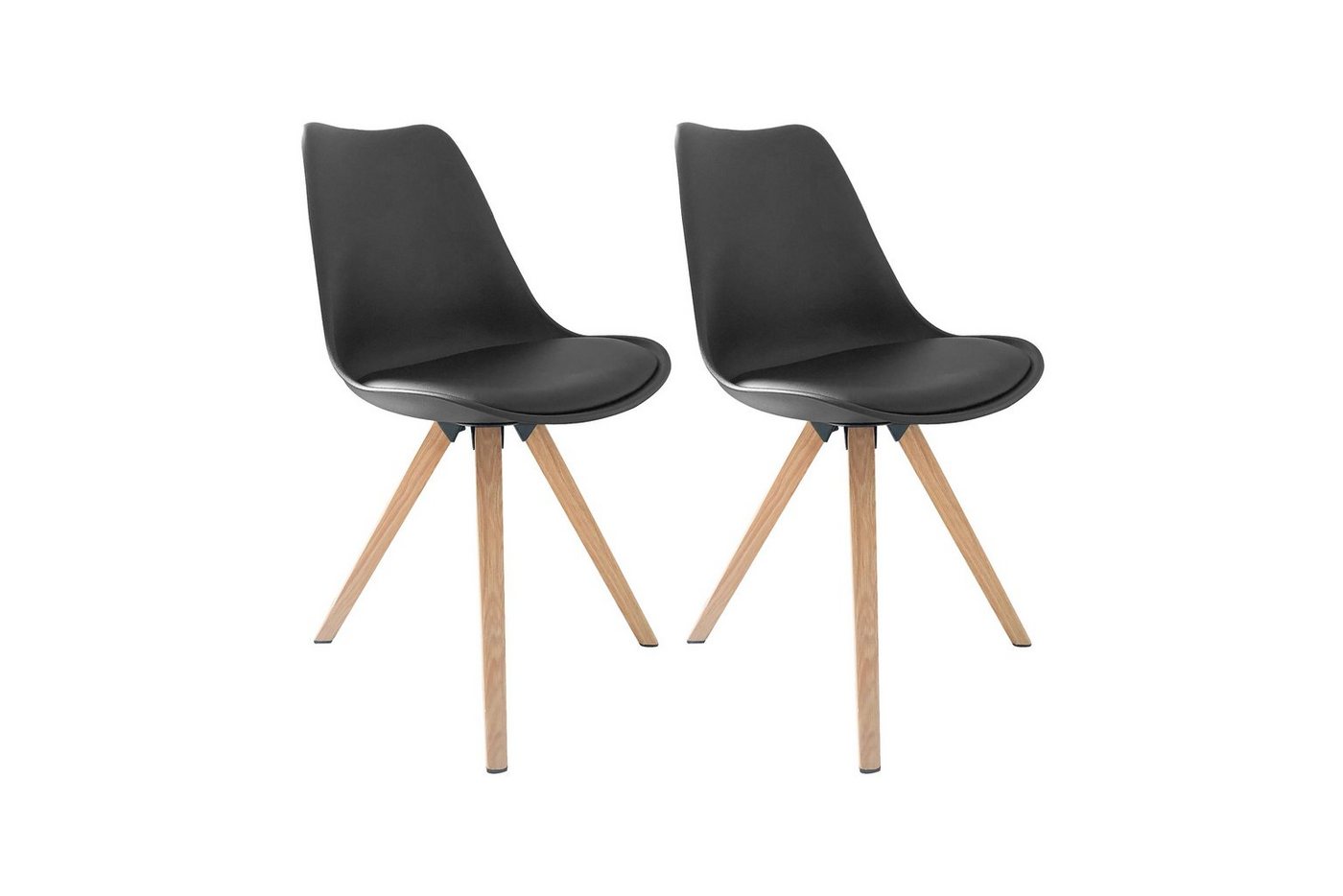 byLIVING Esszimmerstuhl KIRA (2er Set), Sitzschale mit Sitzkissen in schwarz, grau oder weiß erhältlich von byLIVING